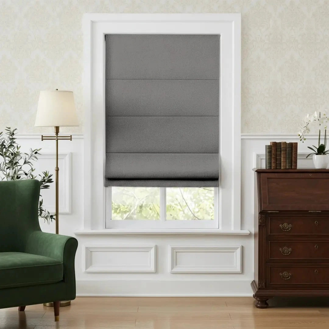 Costom Roman Shades Dark Gray OY6-238-1