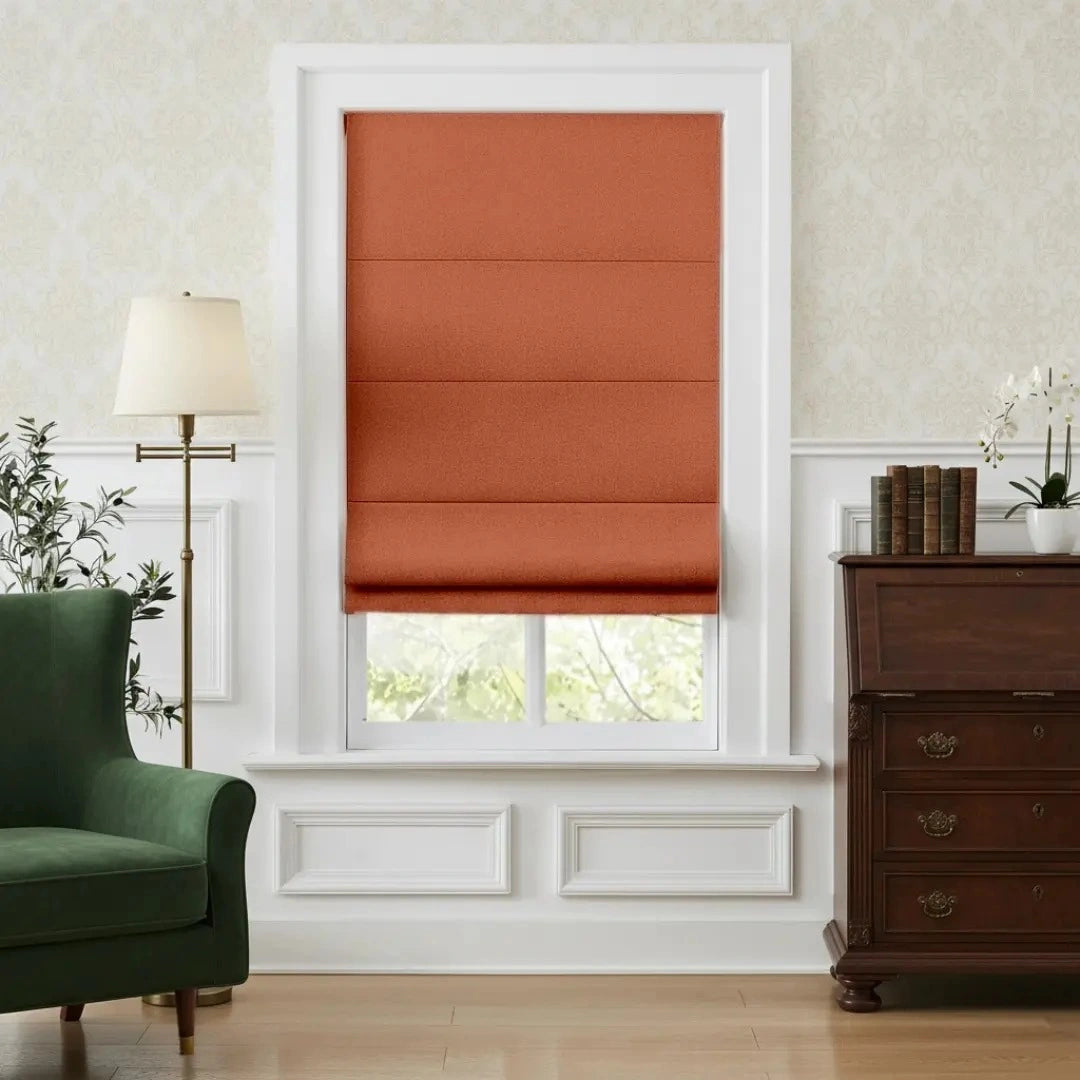 Costom Roman Shades Terracotta Orange OY6-238-3