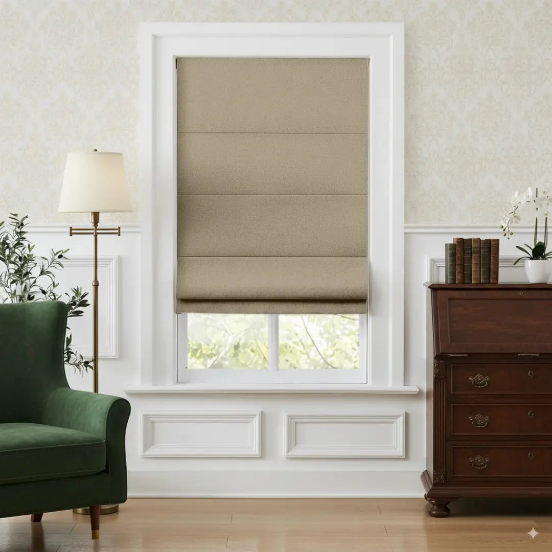 Costom Roman Shades Khaki Beige OY6-238-5