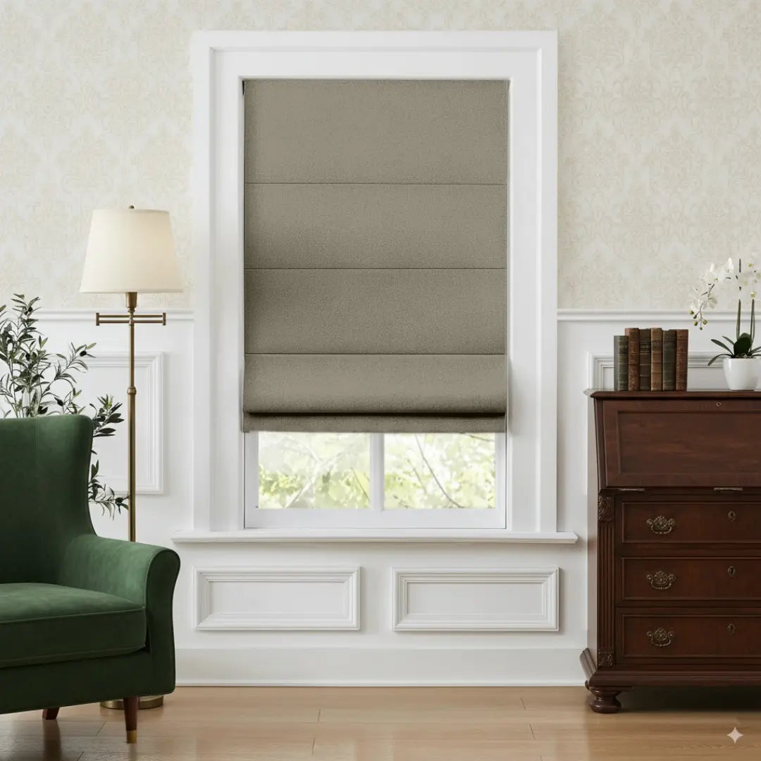 Costom Roman Shades Soft Mocha OY6-238-6