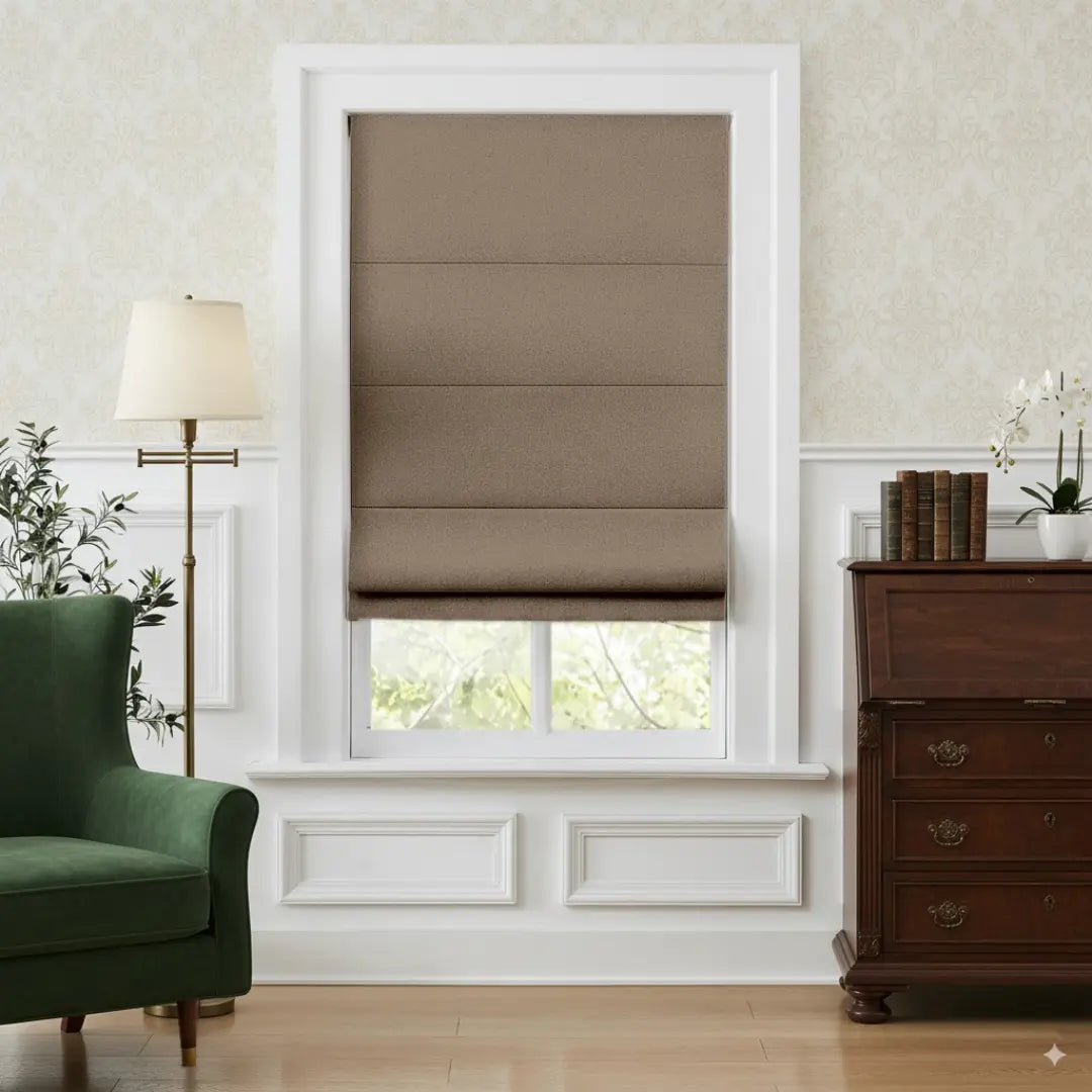 Costom Roman Shades Taupe Grey OY6-238-7