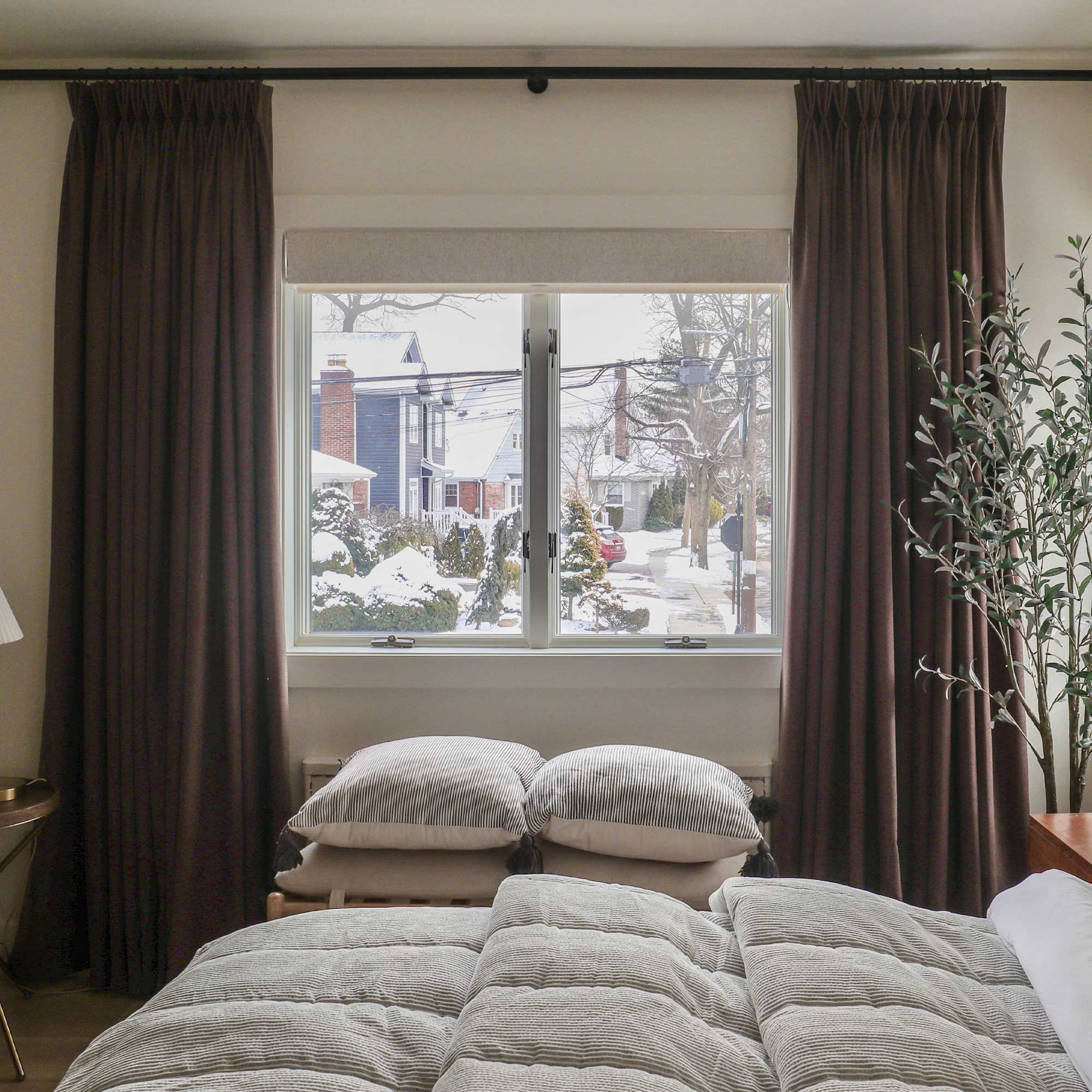Custom Linen Texture Blackout Curtains