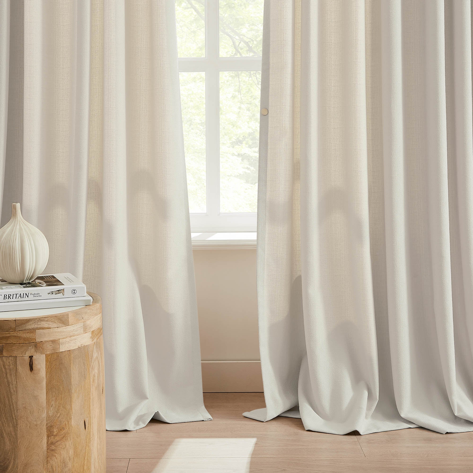 Custom Linen Texture Blackout Curtains