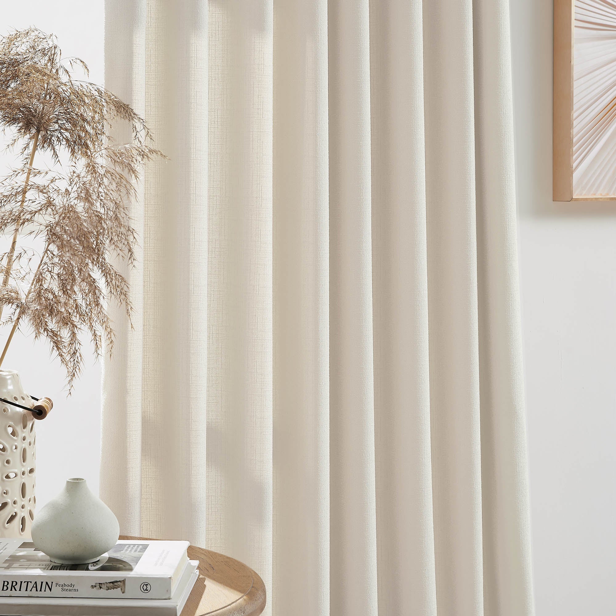 Custom Linen Texture Blackout Curtains