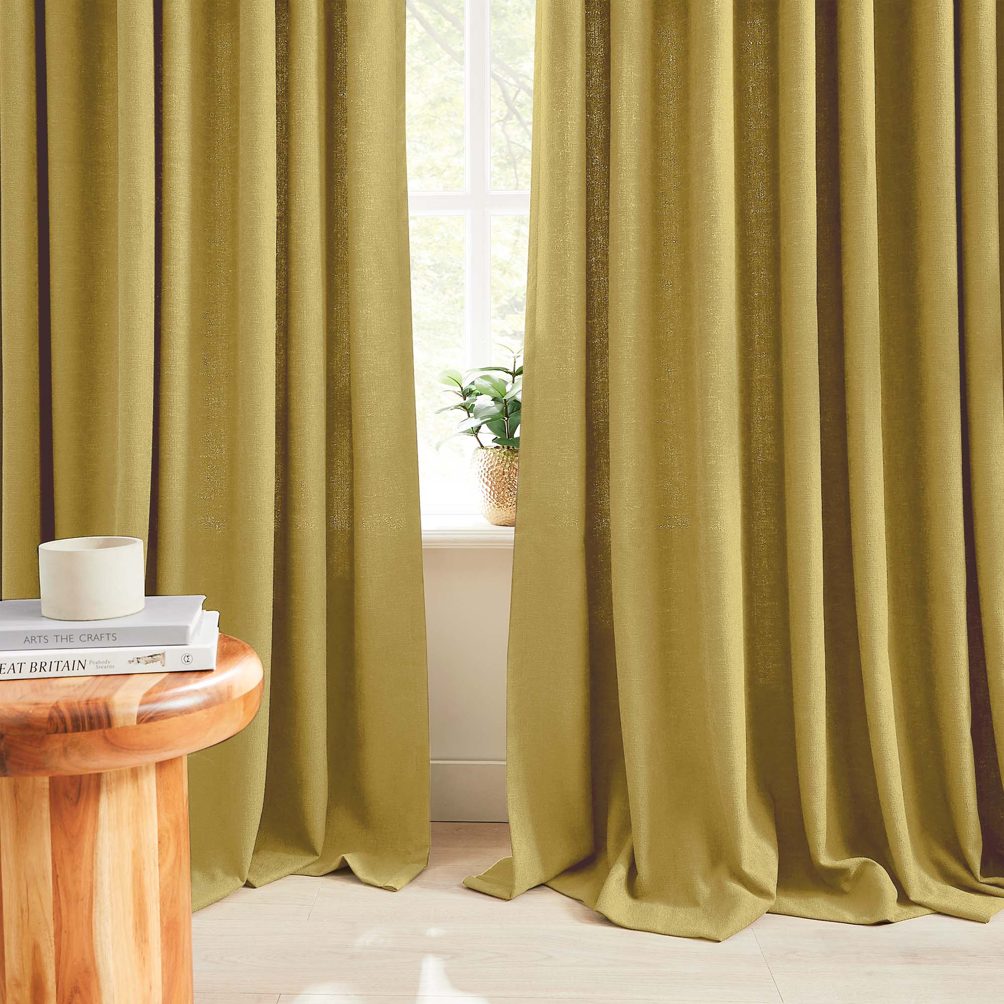 Custom Linen Texture Blackout Curtains