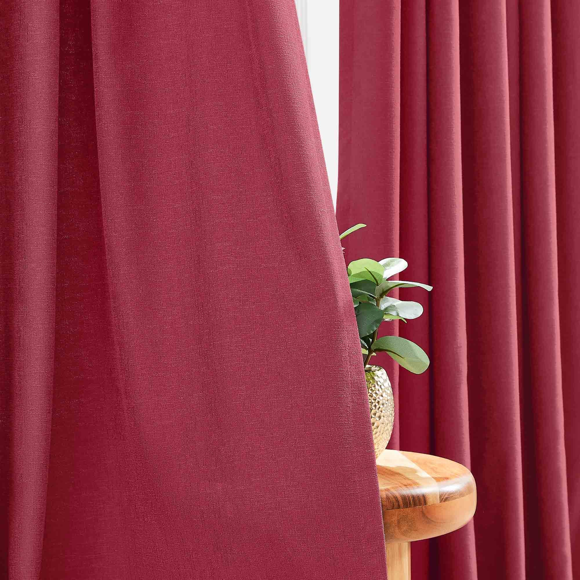 Custom Linen Texture Blackout Curtains