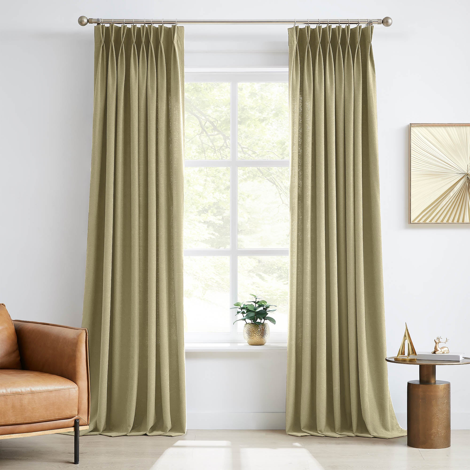 Custom Linen Texture Blackout Curtains