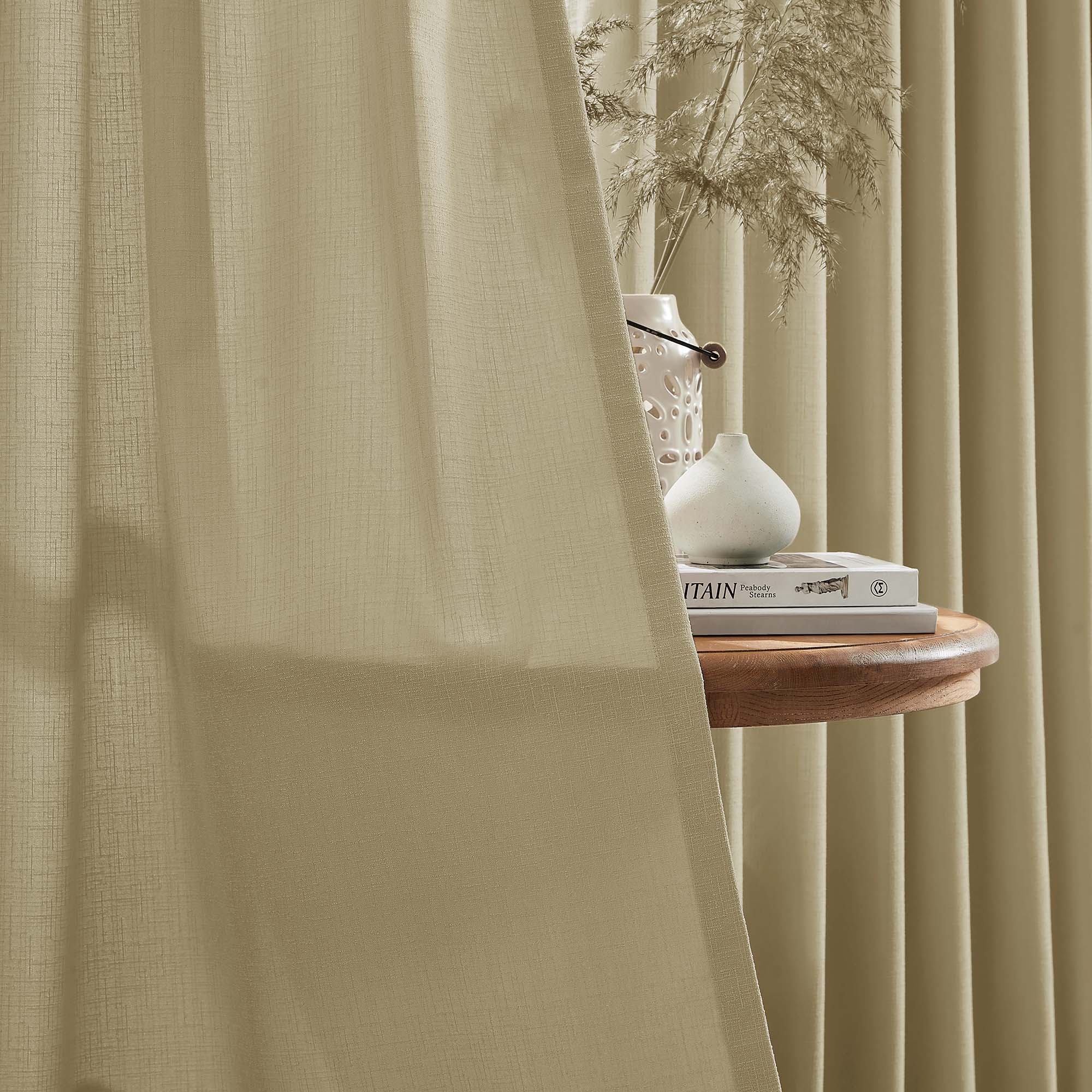 Custom Linen Texture Blackout Curtains