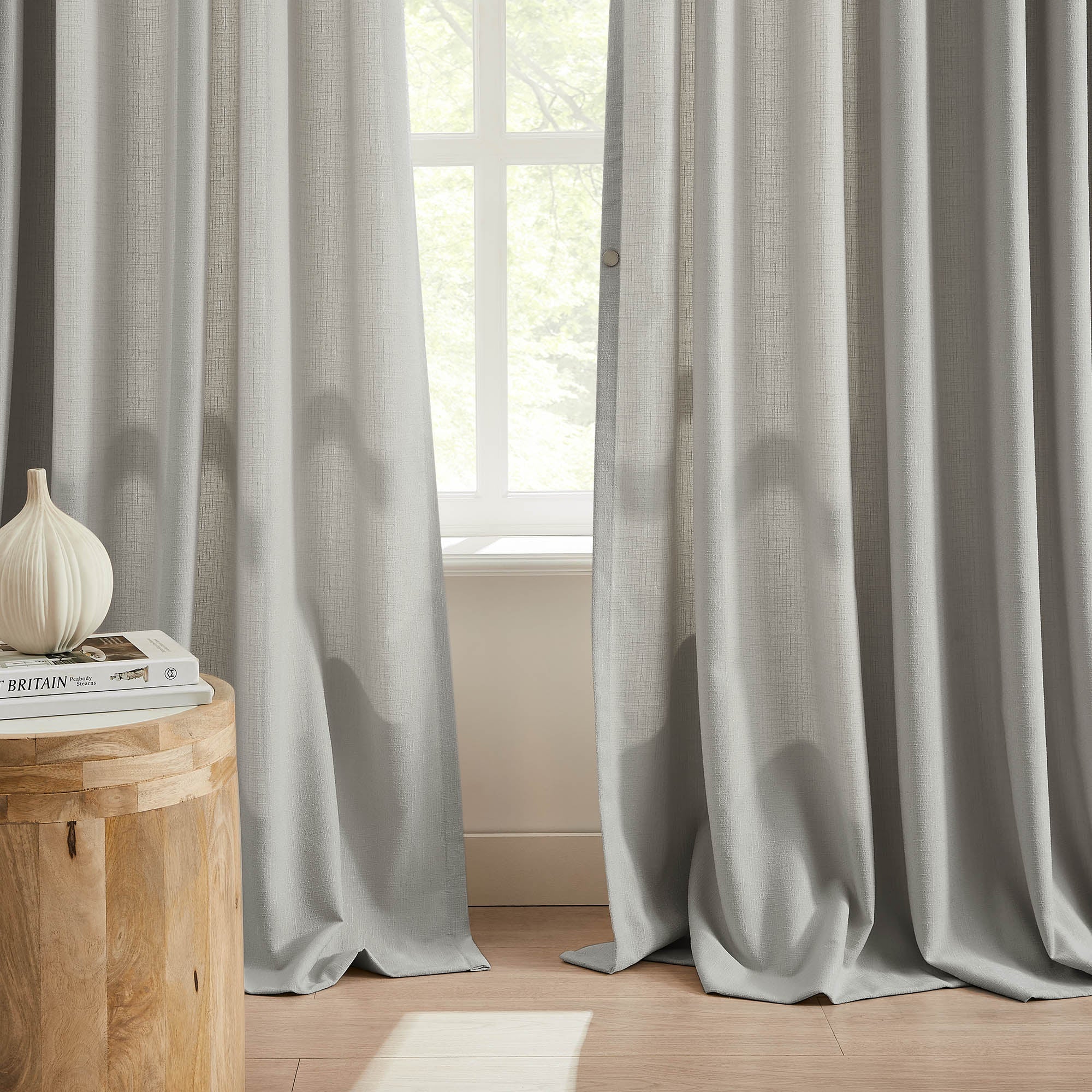 Custom Linen Texture Blackout Curtains