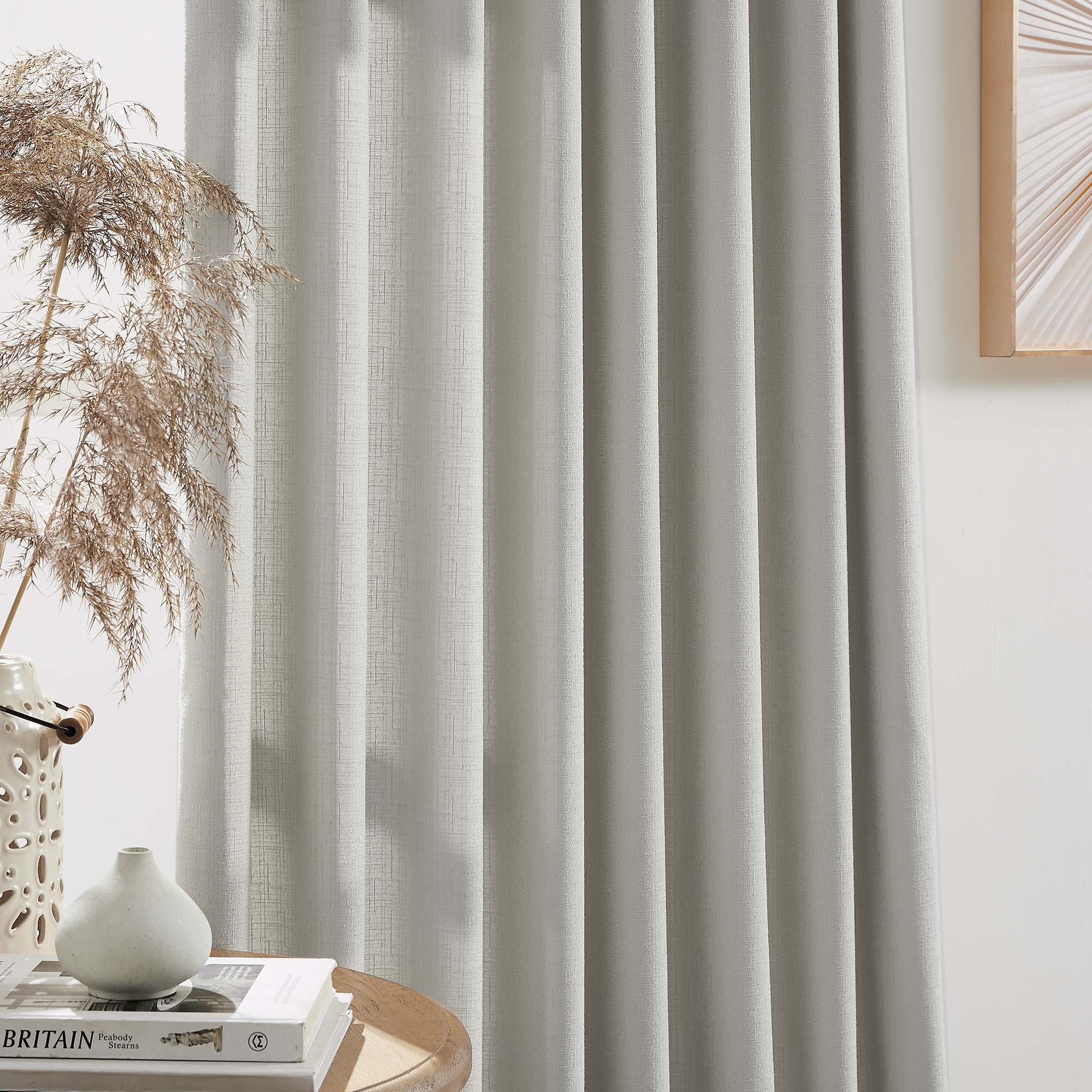 Custom Linen Texture Blackout Curtains