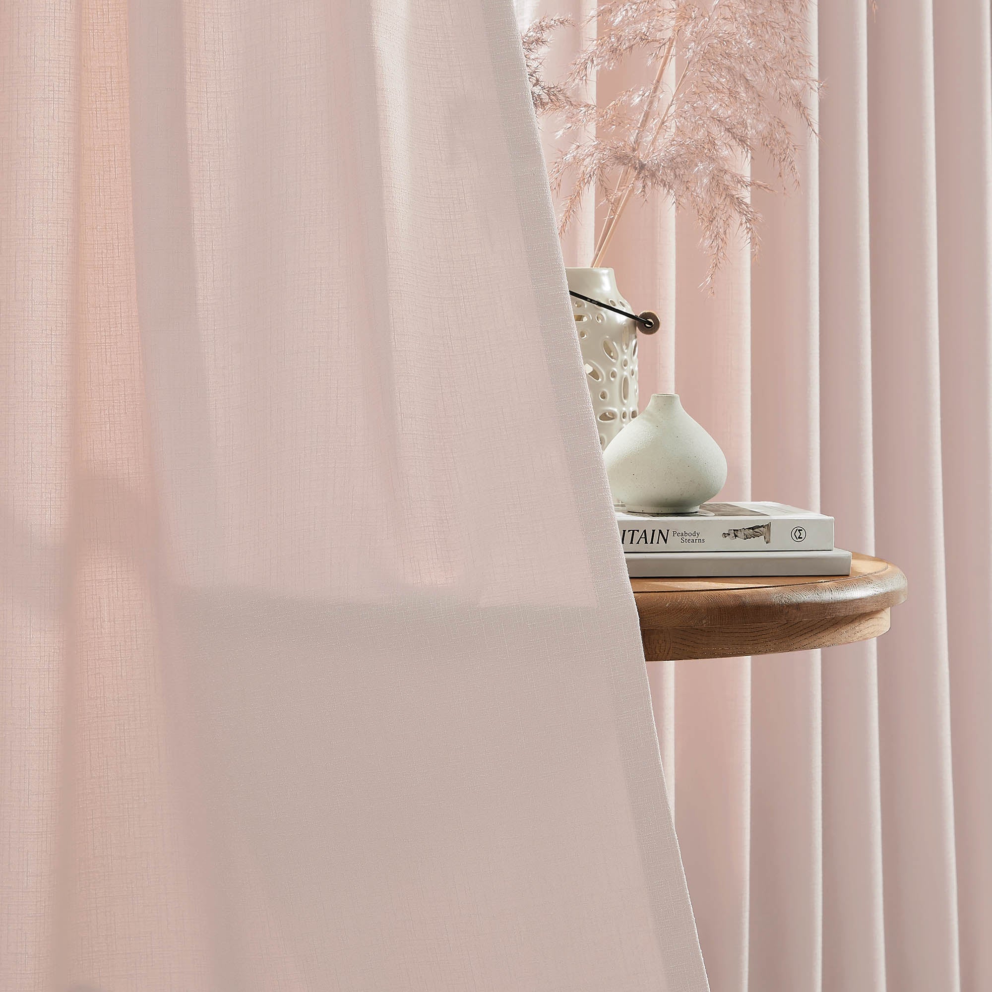 Custom Linen Texture Blackout Curtains
