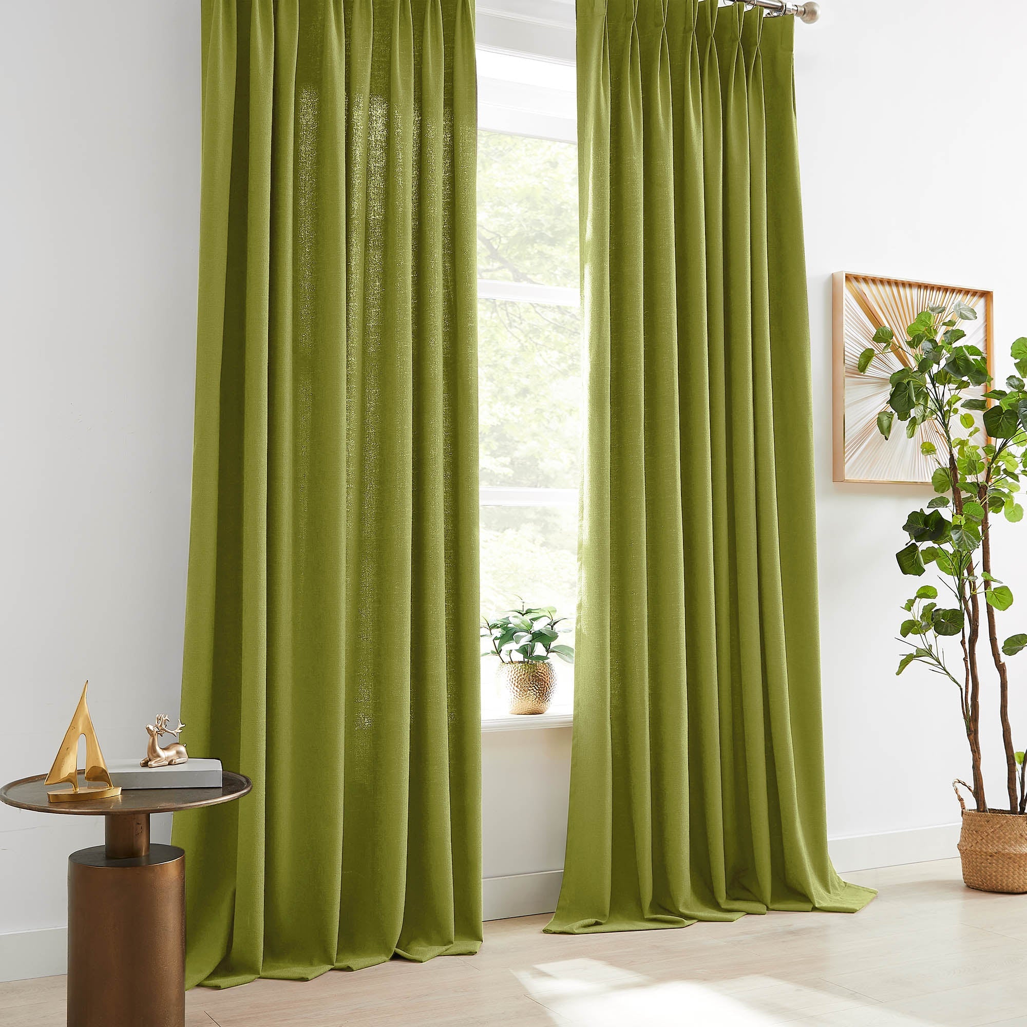 Custom Linen Texture Blackout Curtains