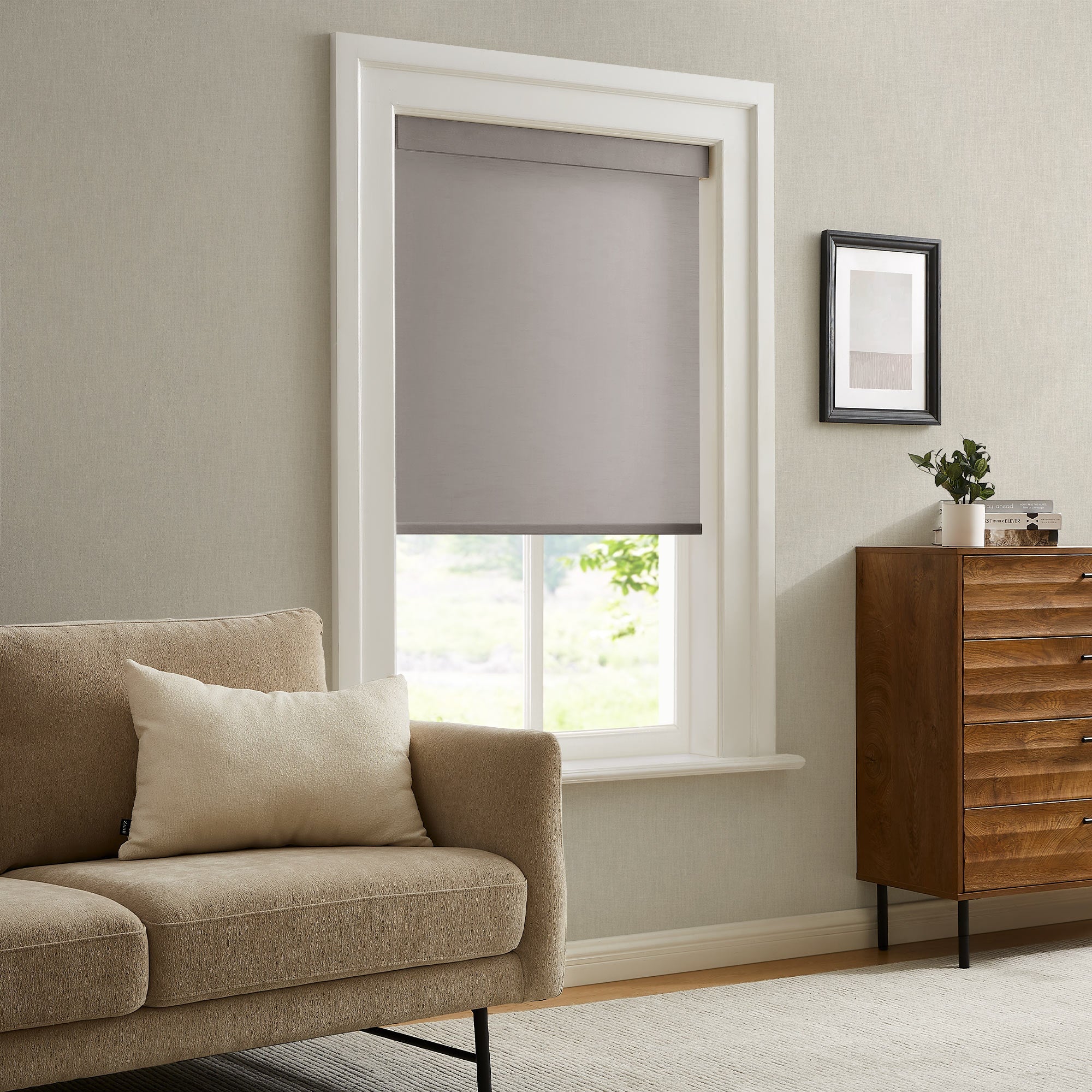 Custom Linen Texture Custom Roller Shades| Custom Size Blackout/Thermal