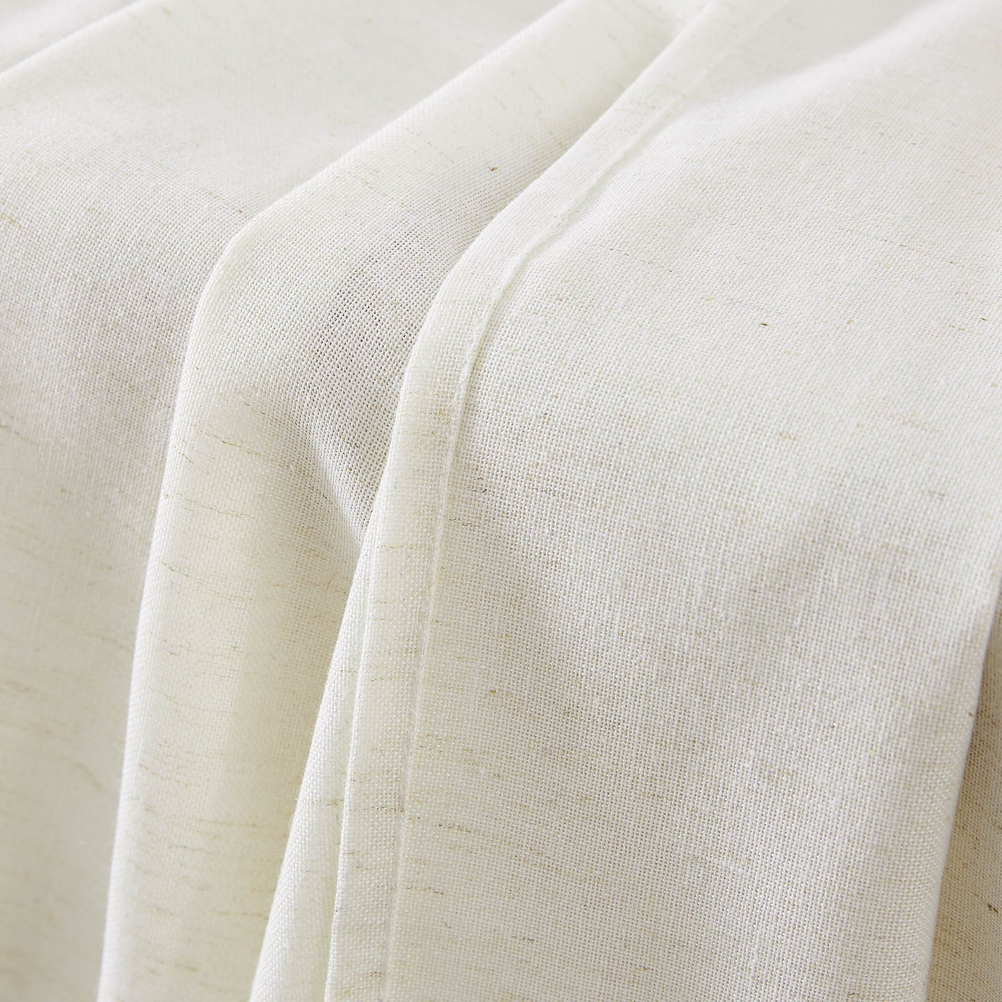 Cotton Linen Semi Sheer Blackout Curtains