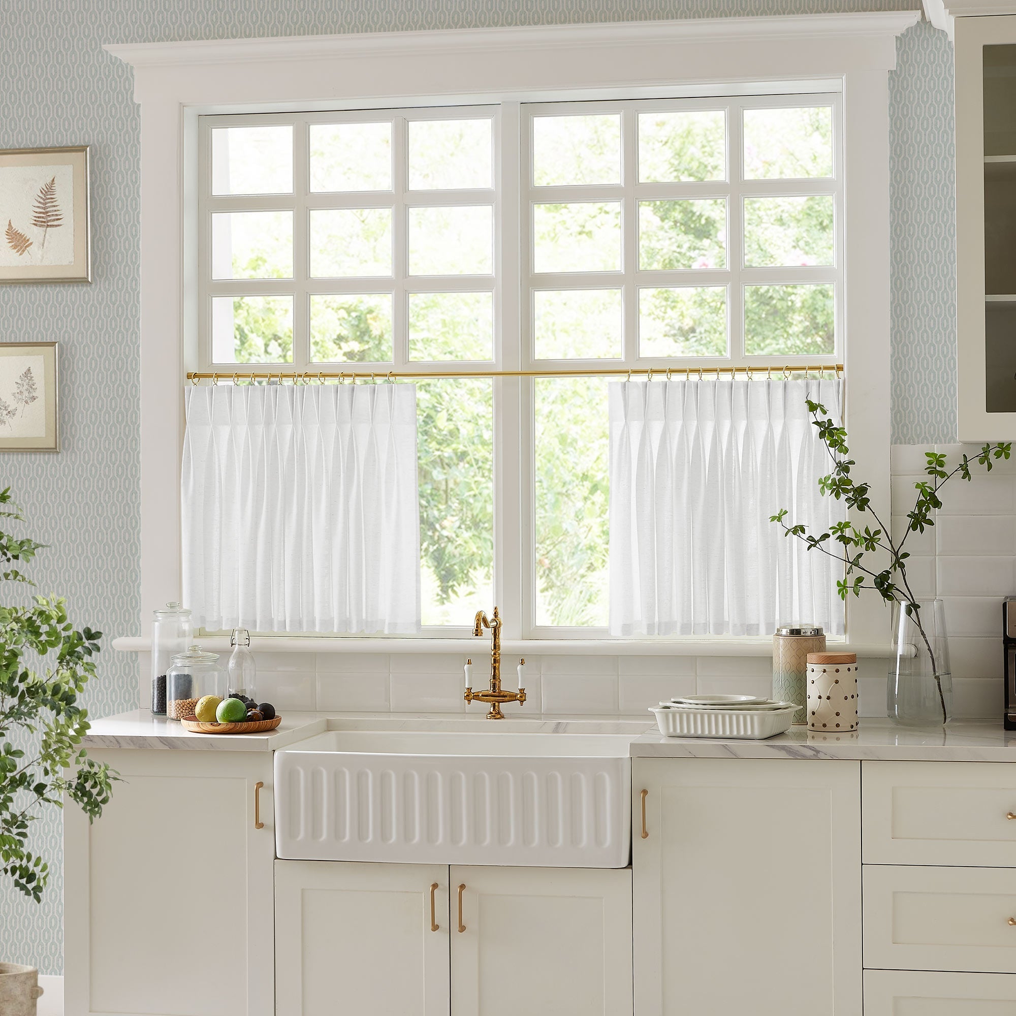 Cotton Linen Semi Sheer Blackout Curtains