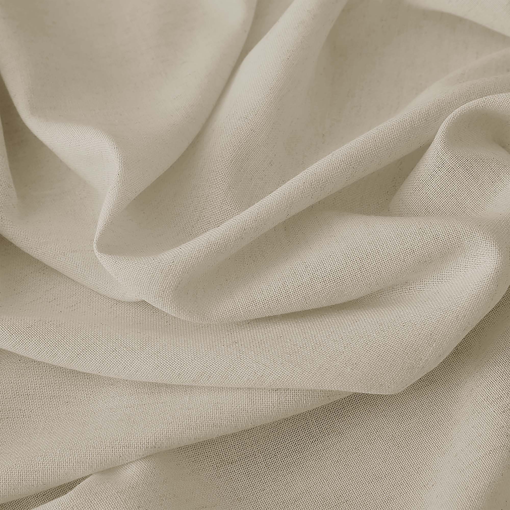 Cotton Linen Semi-Sheer Door Curtains | Light & Privacy