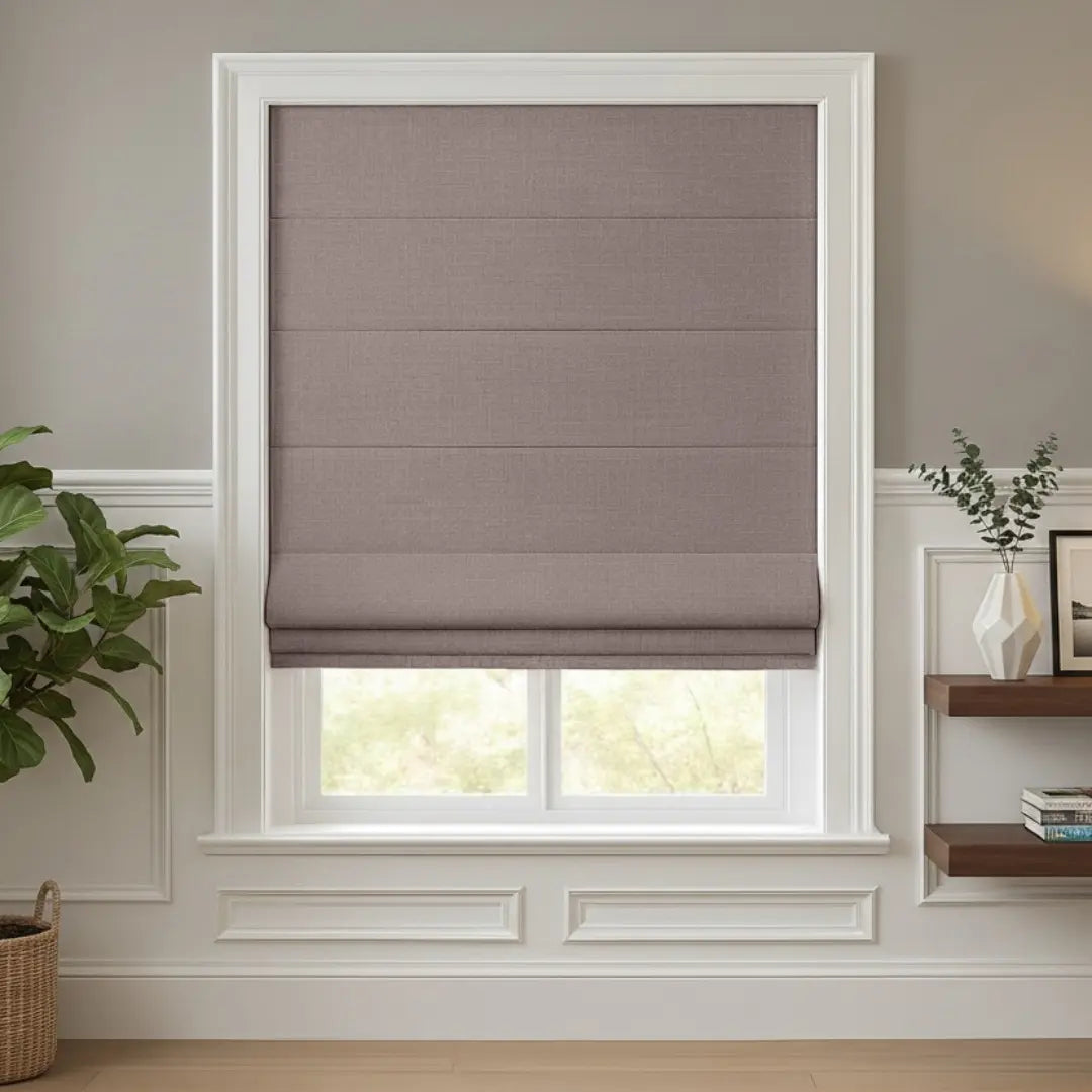 Costom Roman Shades Brick Brown ZJM02