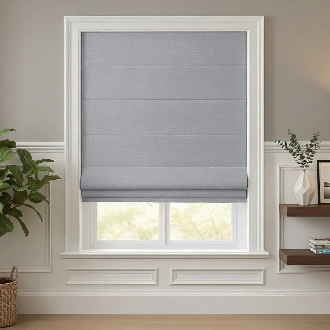 Costom Roman Shades Ivory Mist ZJM05