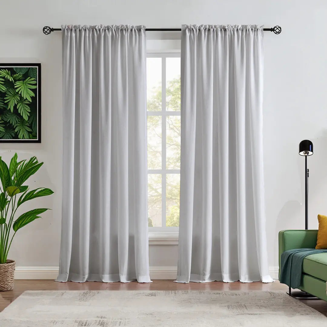 Custom NanoBamboo Linen 100% Blocakout Shades