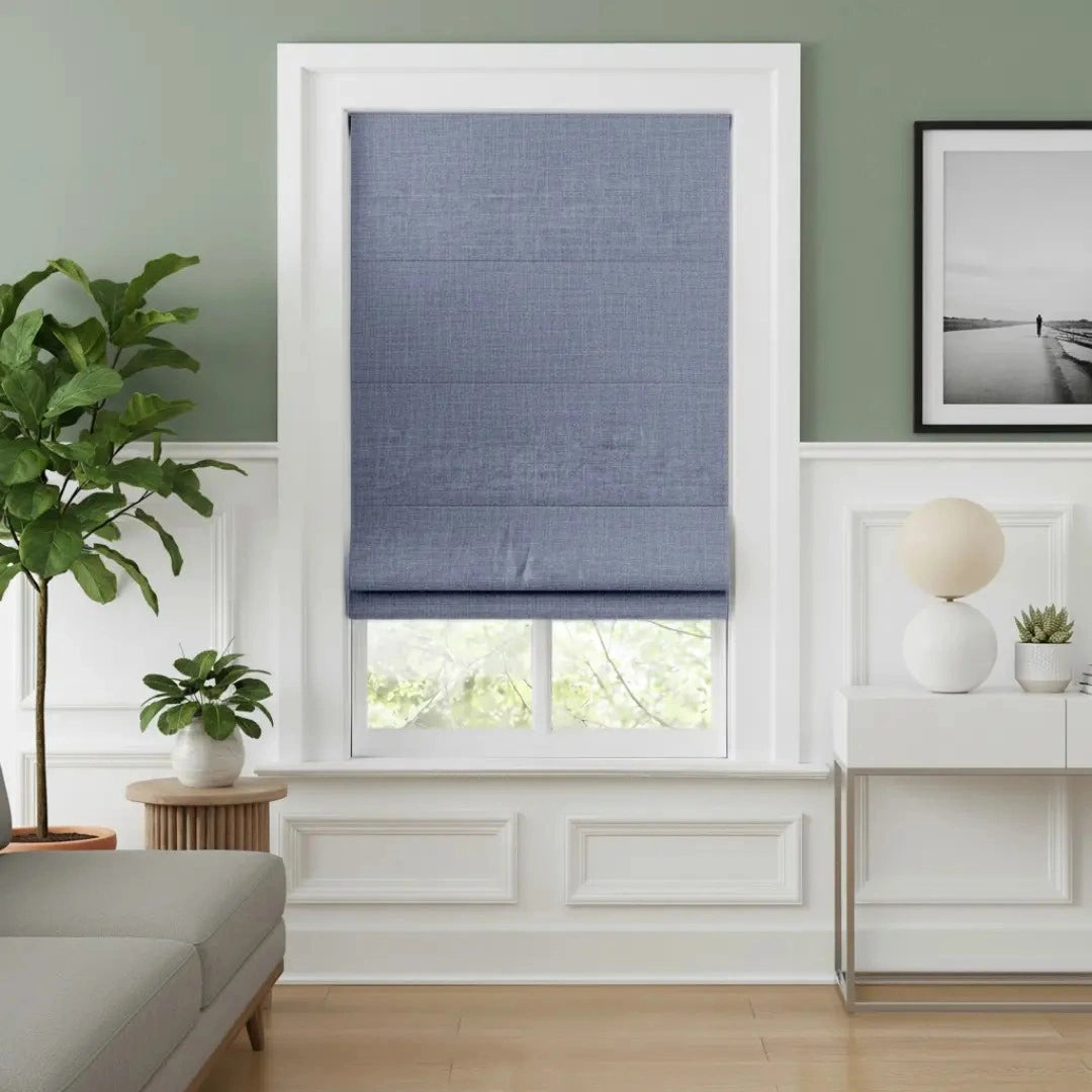 Costom Roman Shades Denim Wash ZJM12