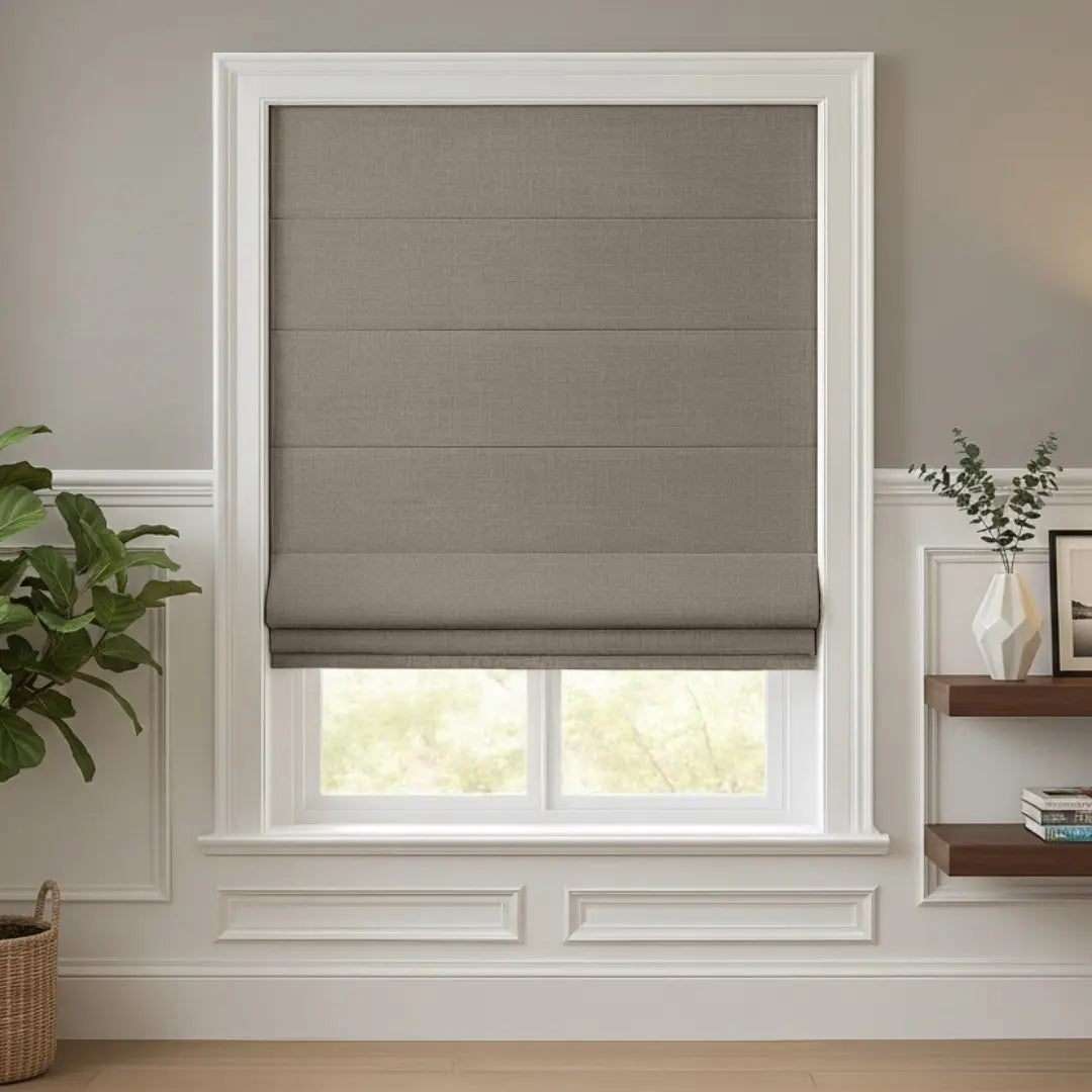 Costom Roman Shades Rustic Flax ZJM15