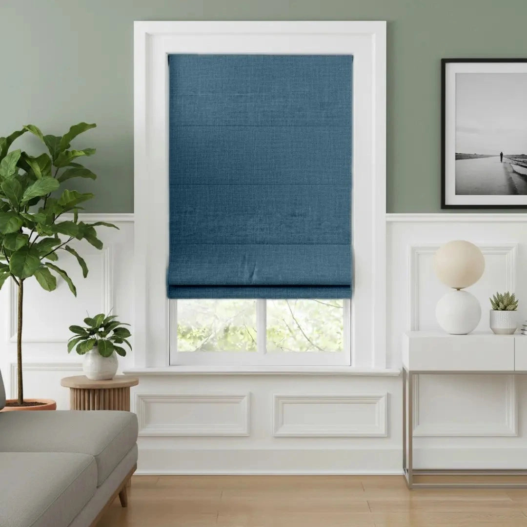 Costom Roman Shades Teal Blue ZJM20