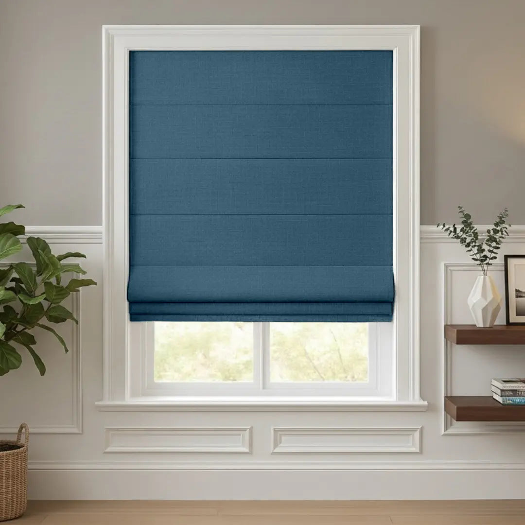 Costom Roman Shades Teal Blue ZJM20
