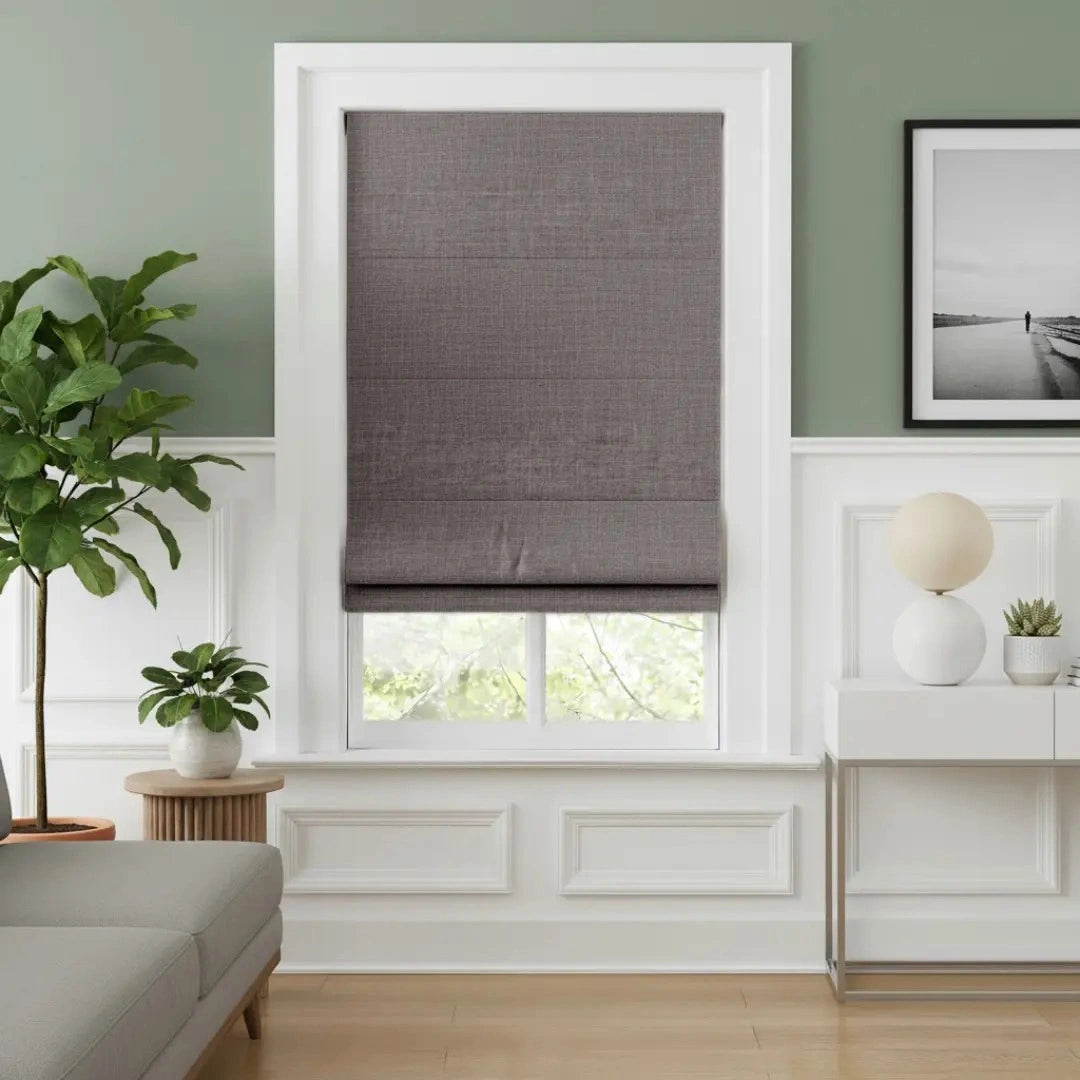 Costom Roman Shades Earth Taupe ZJM22