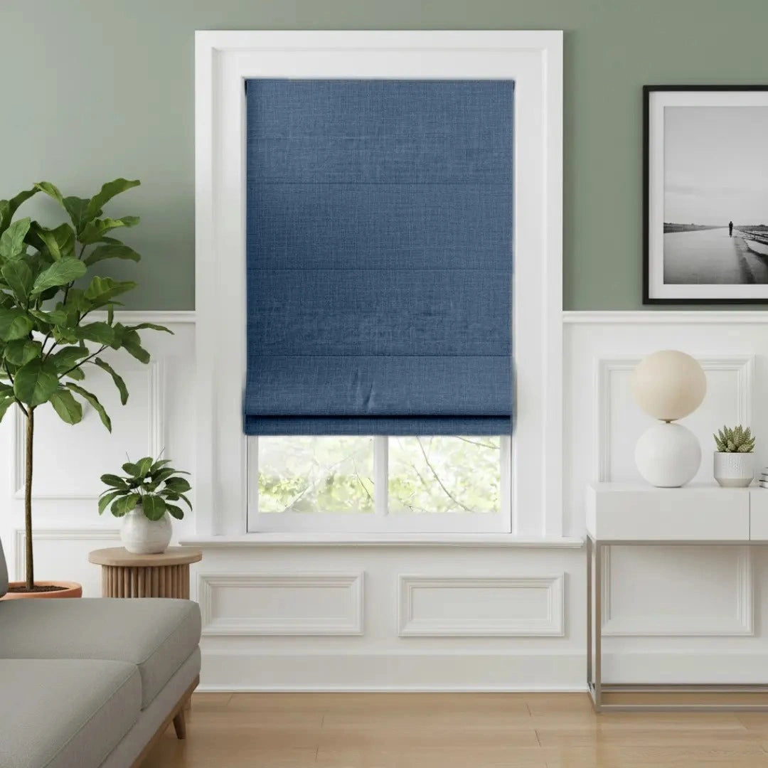 Costom Roman Shades Dusty Indigo ZJM23
