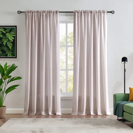 Custom NanoBamboo Linen 100% Blocakout Shades