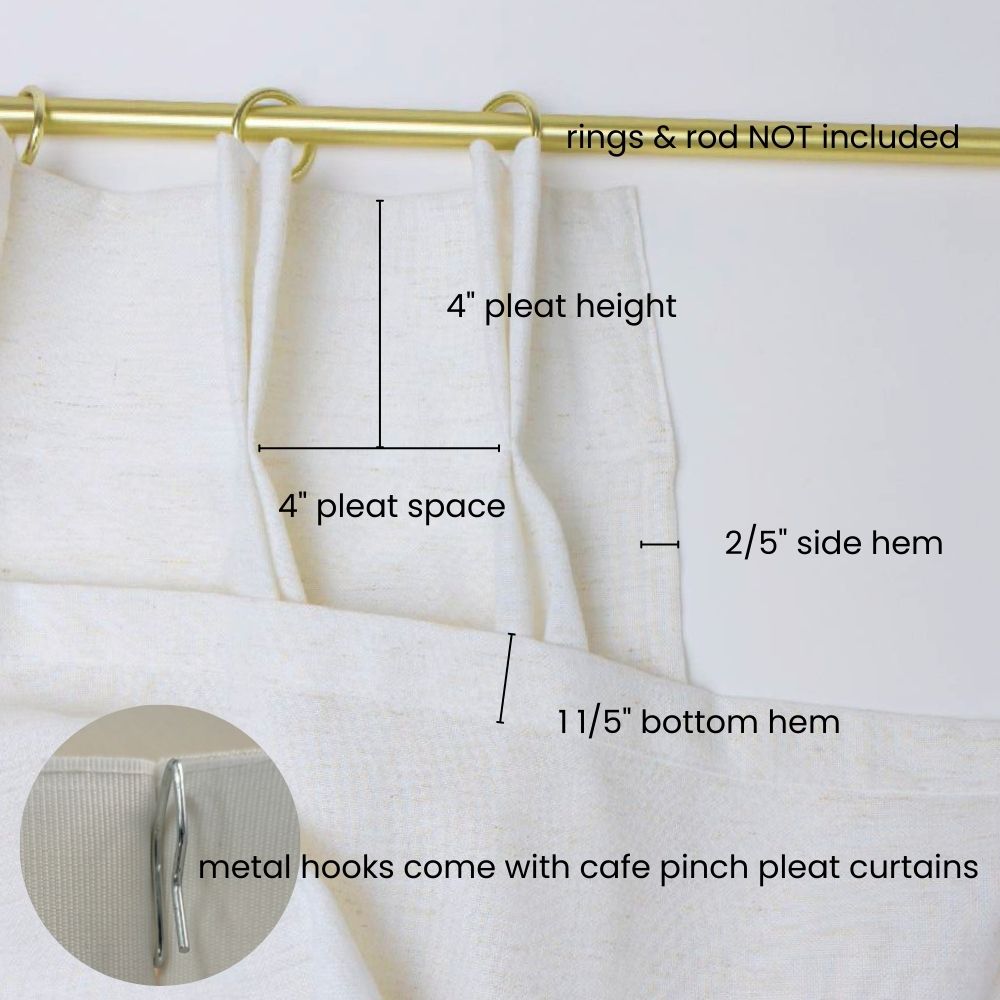 Cotton Linen Semi Sheer Blackout Curtains