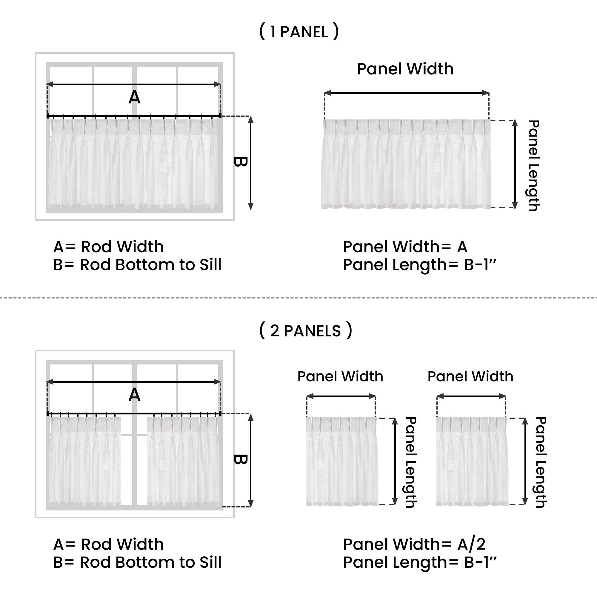 Cotton Linen Semi Sheer Blackout Curtains