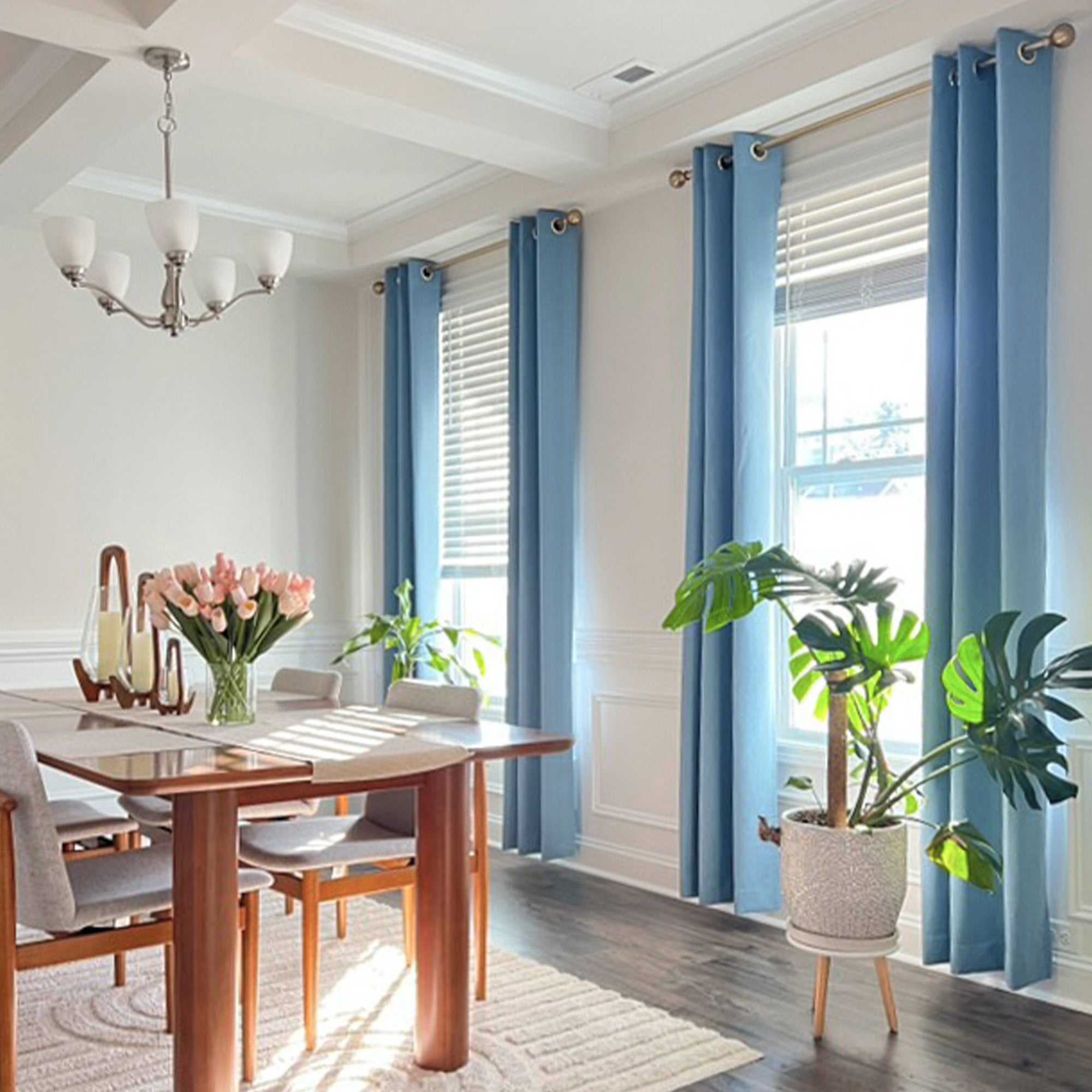 Linen Look 100% Blackout Curtains