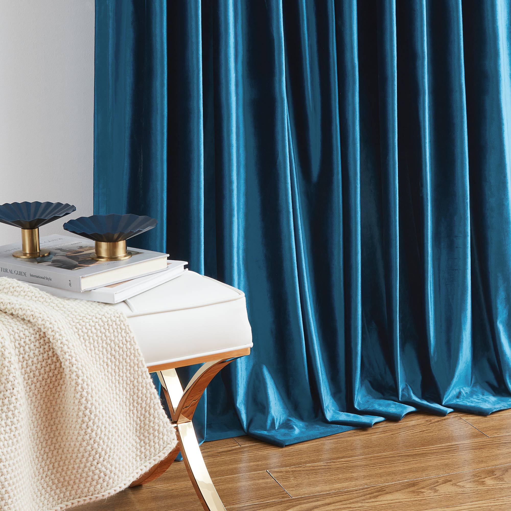 Custom Crystal Velvet Curtains | Luxury Thermal Insulated Drapes