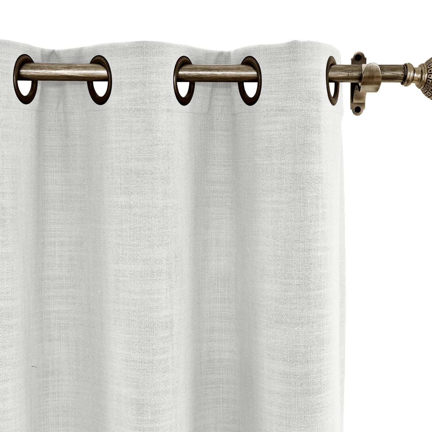 Custom Linen-Blend Blackout Grommet Curtains | 25 Colors & Thermal Lining