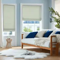 Custom Semi-Blackout Linen Roman Shades 1038 Series