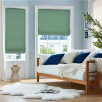 Custom Semi-Blackout Linen Roman Shades 1038 Series