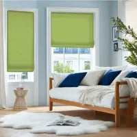 Custom Semi-Blackout Linen Roman Shades 1038 Series