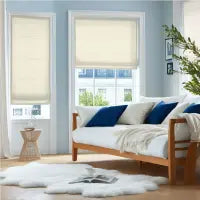 Custom Semi-Blackout Linen Roman Shades 1038 Series