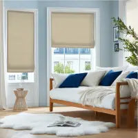 Custom Semi-Blackout Linen Roman Shades 1038 Series