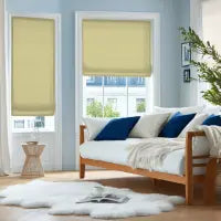 Custom Semi-Blackout Linen Roman Shades 1038 Series