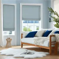 Custom Semi-Blackout Linen Roman Shades 1038 Series