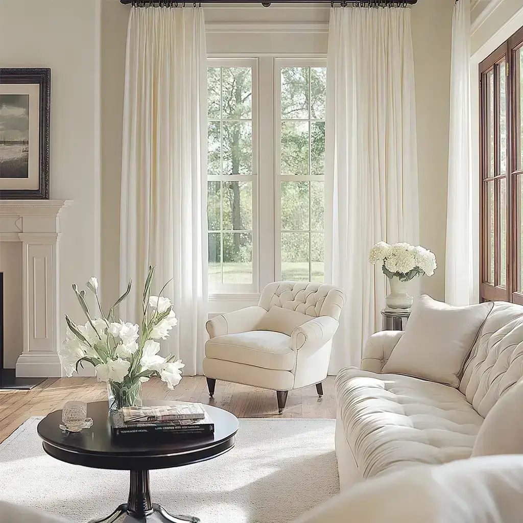 Sheer Voile Curtains | Elegant Light-Diffusing Window Drapes