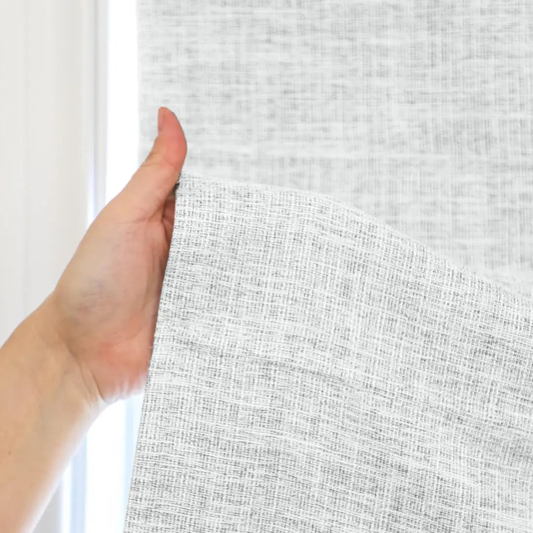 Custom 100% Blackout  NanoBamboo Linen Roman Shades