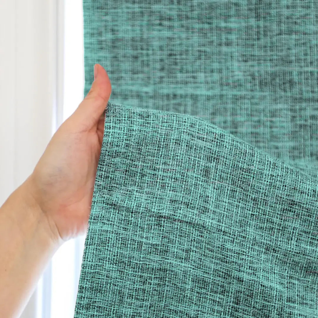 Custom 100% Blackout  NanoBamboo Linen Roman Shades