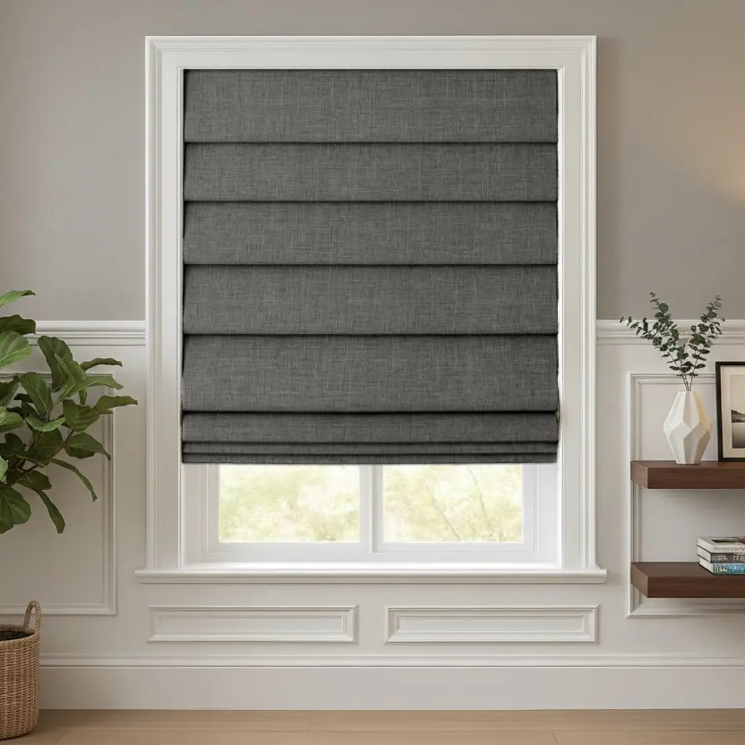 Costom Roman Shades Gray 302-01
