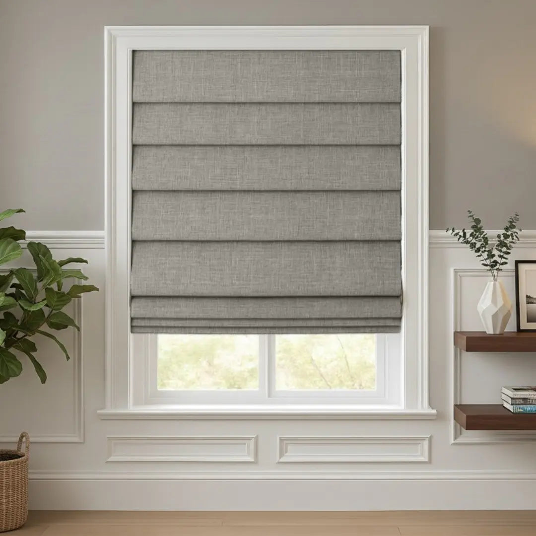 Costom Roman Shades Cloud Grey 302-2