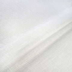 Custom Linen Semi-Sheer Tulle curtains | Embossed White Pleated Drapes for Spring Decor