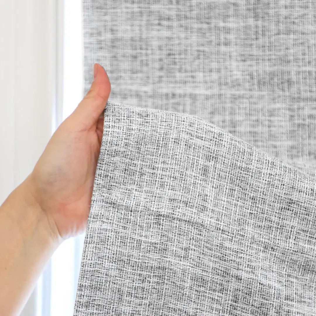 Custom 100% Blackout  NanoBamboo Linen Roman Shades
