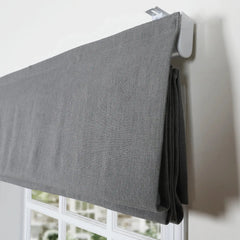 Custom Linen Roman Shade
